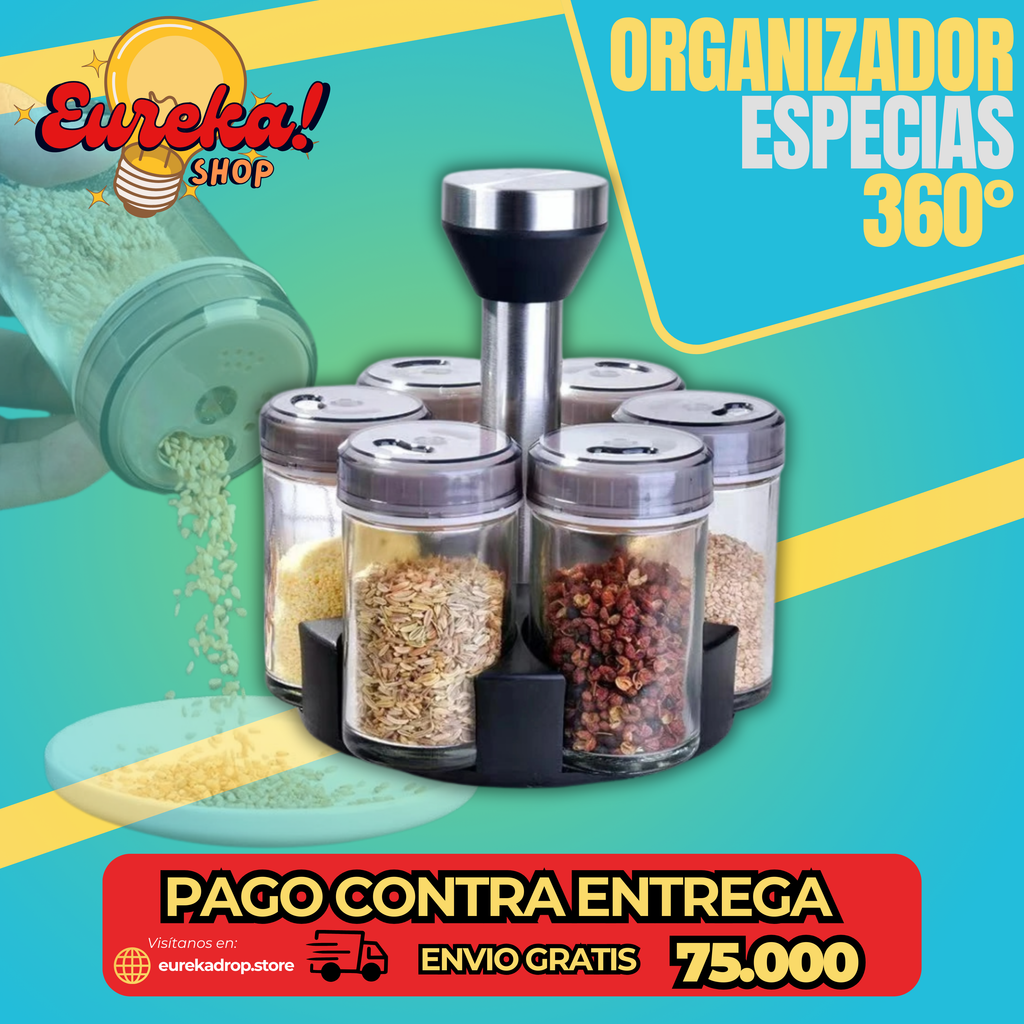 🍶 🍵ORGANIZADOR DE ESPECIAS -  360°🍶 🍵